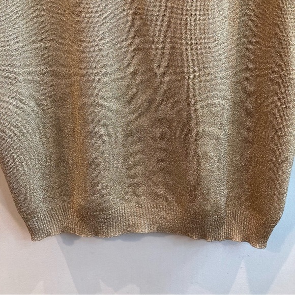 STEFANEL Sz S 65% Cupro Oversized Made in Italy Gold Metallic Buttons Cardigan - Picture 10 of 10